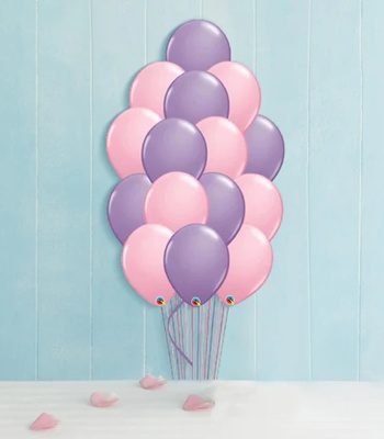 Balloon Bouquet- Rose Pink And Lilac Color