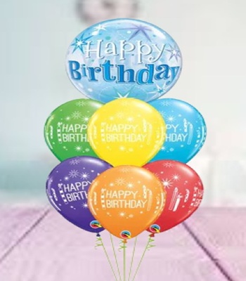Birthday Balloons - Sparkling Bubbles