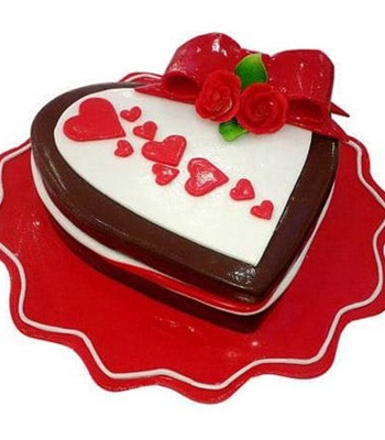 Chocolate Chiffon Cake - Heart Shape