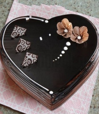 Chocolate Truffle Cake Heart Shape