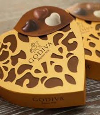 Godiva Heart Shape Chocolate Box