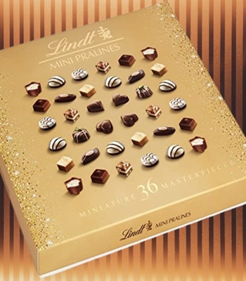 Lindt Assorted Gold Mini Pralines Chocolates 155g