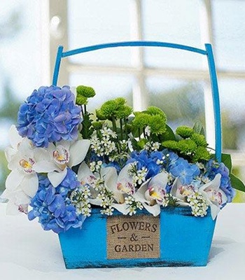 Mix Flower Basket Arrangement