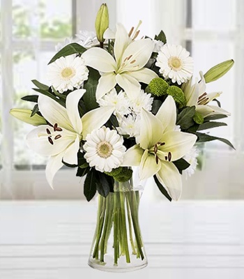 Sympathy Flower Arrangement in Vase