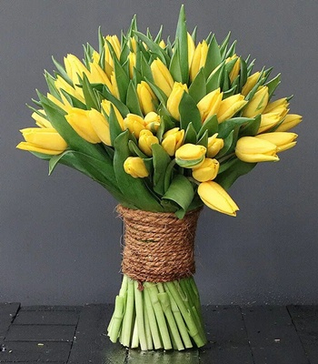 Yellow Tulip Arrangement