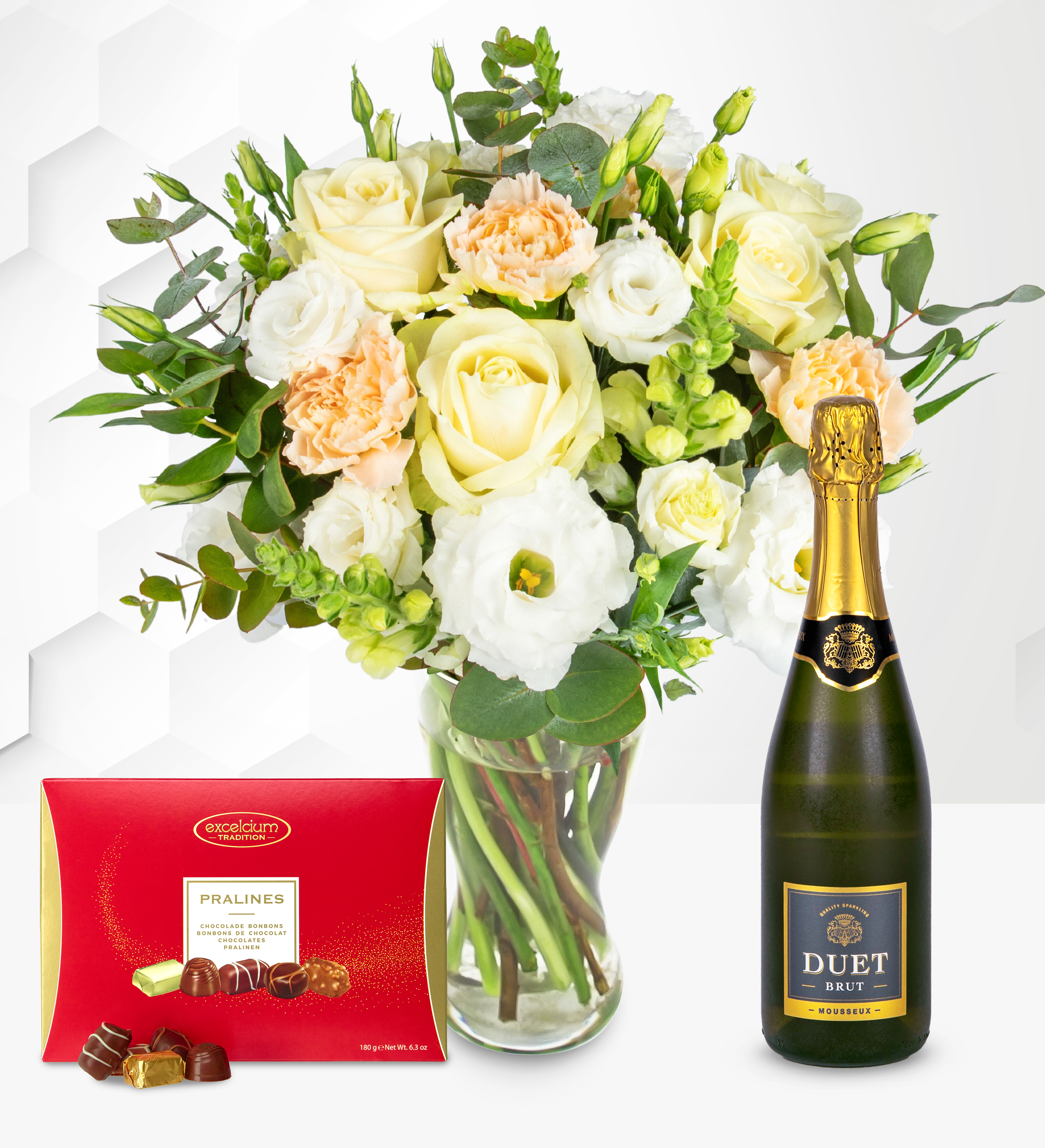 Achievement Celebration Bouquet With Wine & Chocolates