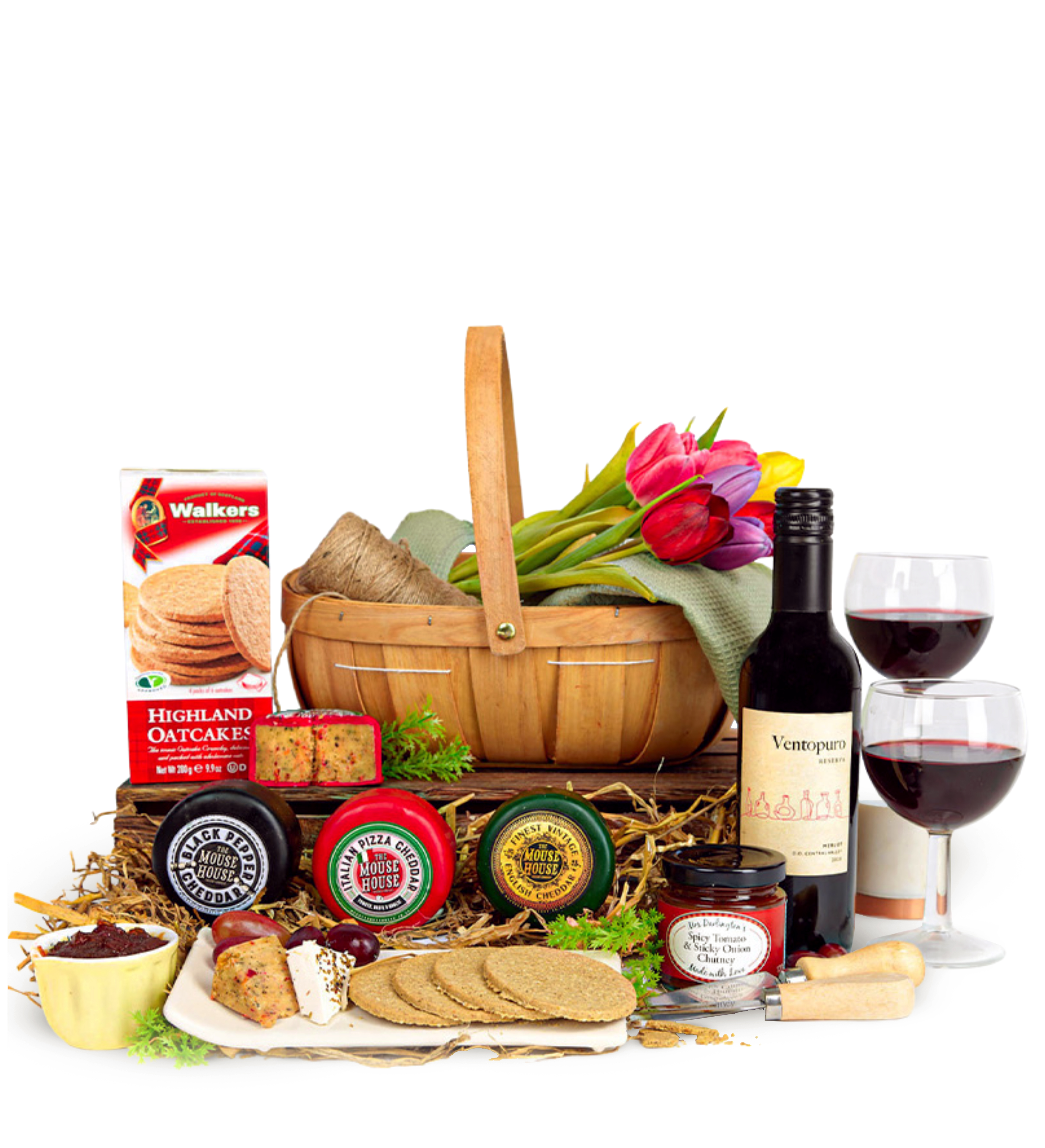Dad's Cheese & Wine Basket