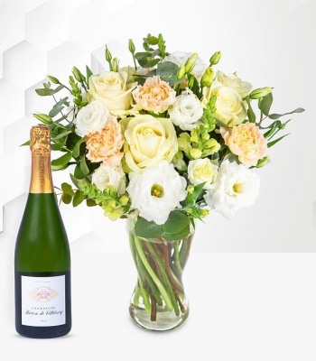 Ivory Flowers And Champagne