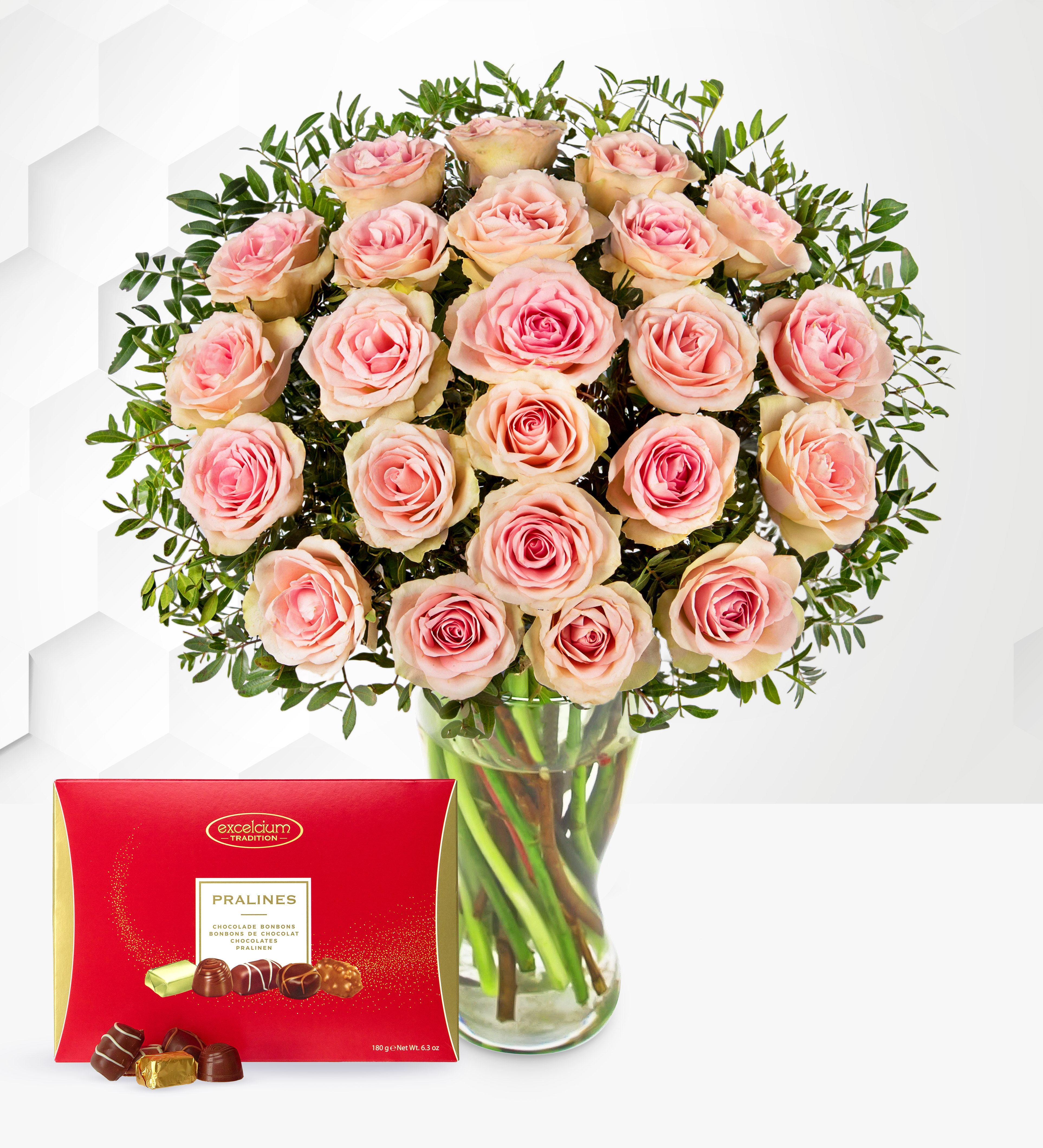 Pink Perfection Roses & Chocolates