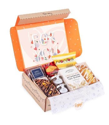 Postal Afternoon Tea Treat Hamper - Cakes, Jams, Biscuits & Finest Tea