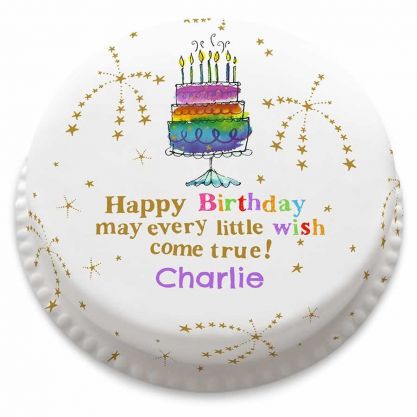 Rainbow Confetti Cake