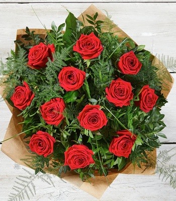 Red Roses Hand Tied Bouquet