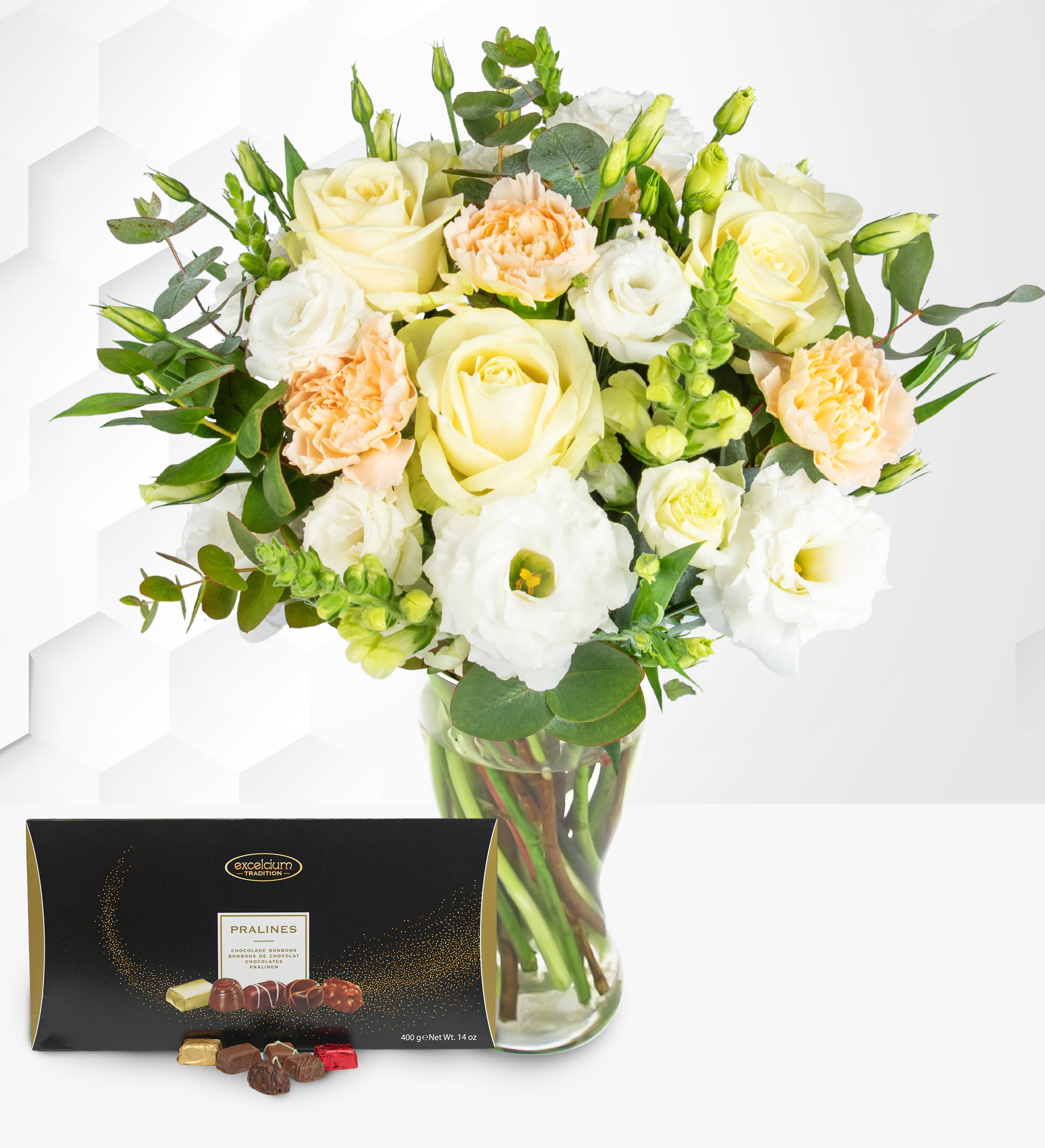 Thinking Of You Flower Arrangement With Luxury Chocolates