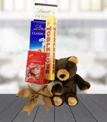 Teddy Bear and Chocolate Gift Set