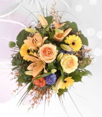 Sunflowers Bouquet with Lily & Rose