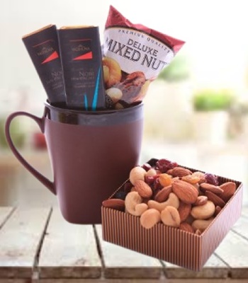 Coffee Mug with Chocolates and Nuts