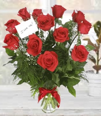 11 Red Rose Bouquet Hand-Tied By Expert