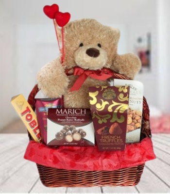 Gift Set - Teddy Bear with Chocolate and Mix Nuts