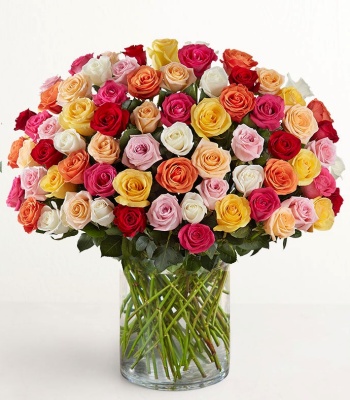 100 Premium Long Stem Assorted Roses