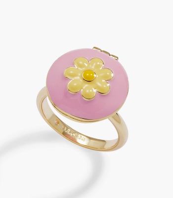 60s Hair Dryer & Curler Locket Ring