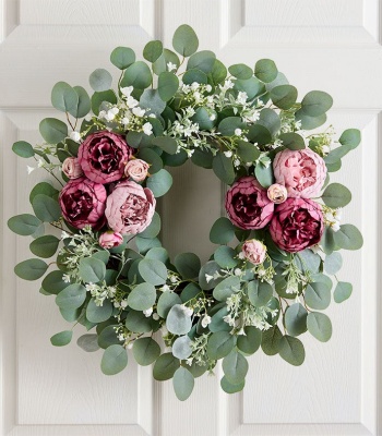 Artificial Peony Flower Wreath