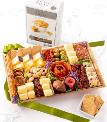 Artisan Cheese, Salami & Gourmet Charcuterie Board with Six Cheeses