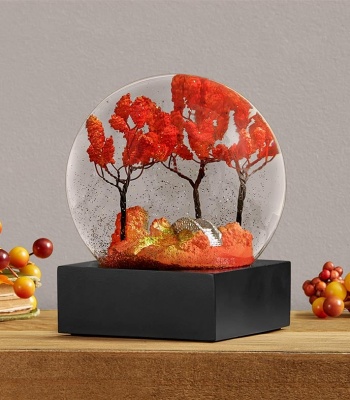 Artisanal Autumn Landscape Snow Globe
