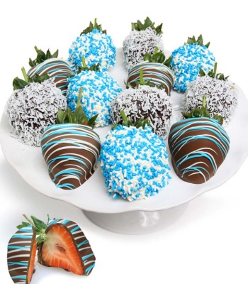 Baby Boy Chocolate Covered Strawberries