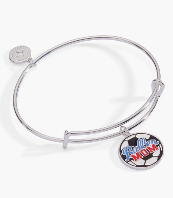 'Baller Mom' Soccer Charm Bangle