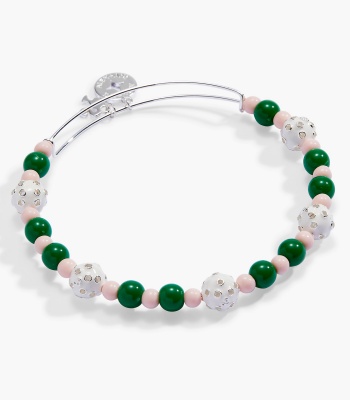 Barbie Pickleball Beaded Charm Bangle