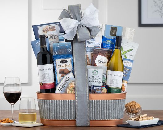 Baron Herzog Red And White Kosher Wine Basket