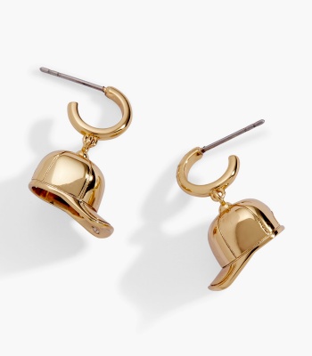 Baseball Cap Huggie Drop Earrings