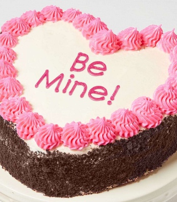 Be Mine! Heart-Shaped Chocolate Cake