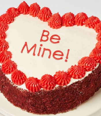 Be Mine! Heart-Shaped Red Velvet Chocolate Cake