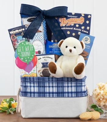 Get Well Soon Gift Basket - Bear Hugs