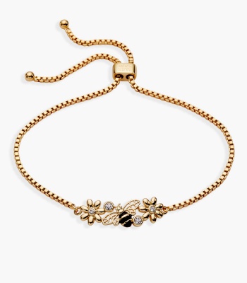 Bee & Daisy Cluster Bolo Bracelet