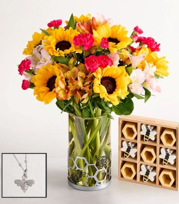 Bee Happy Sunflower Bouquet