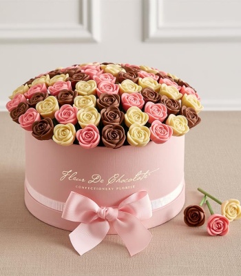 Belgian Chocolate Roses - Perfectly Pink