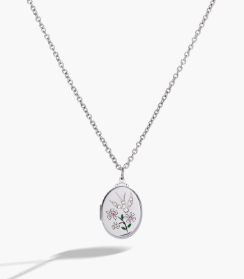 Birds of a Feather Locket Pendant Necklace