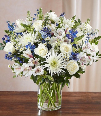 Blue & White Sympathy Bouquet