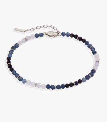 Blue Ombre Semi-Precious Beaded Anklet