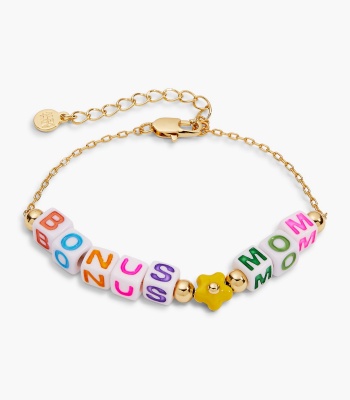 'Bonus Mom' Alphabet Bead Linear Bracelet