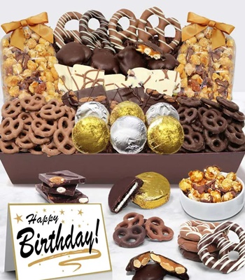 Happy Birthday Belgian Chocolate Covered Fruit Gift Basket