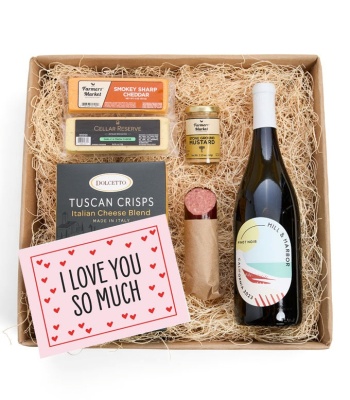 Cheese, Meat and Red Wine Gift Box