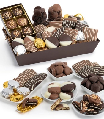 Chocolate Covered Cookie Basket