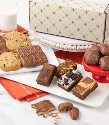 Chocolate Lover's Snack Box, Brownies, Cookies & Sea Salt Caramels