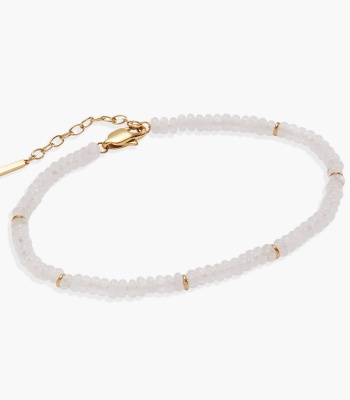 Clear Quartz Semi-Precious Beaded Anklet