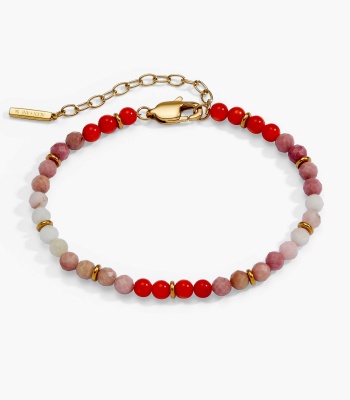 Coral Ombre Semi-Precious Beaded Bracelet