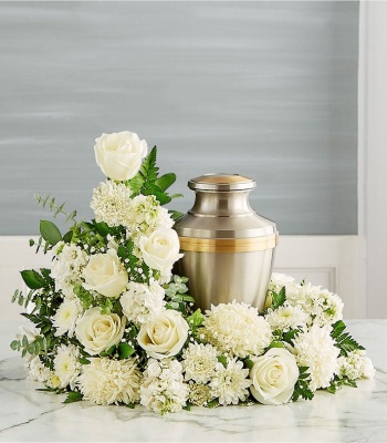 Cremation Wreath- All White