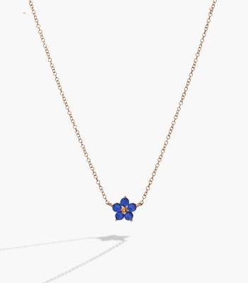 Crystal Forget-Me-Not Flower Necklace